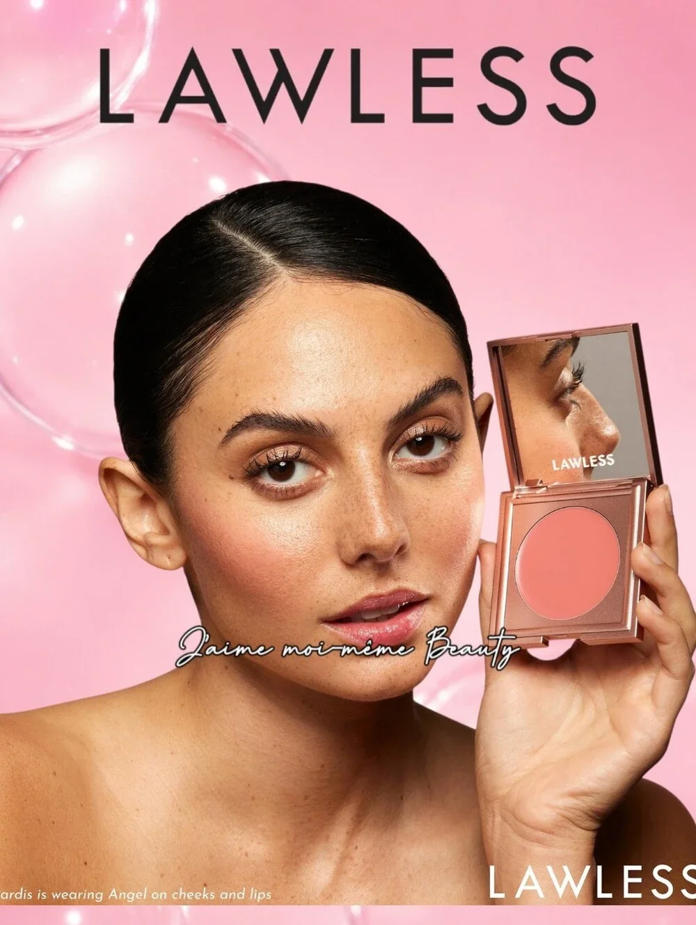 LAWLESS Cream Blush In Angel- Neutral Nude Rose Pink